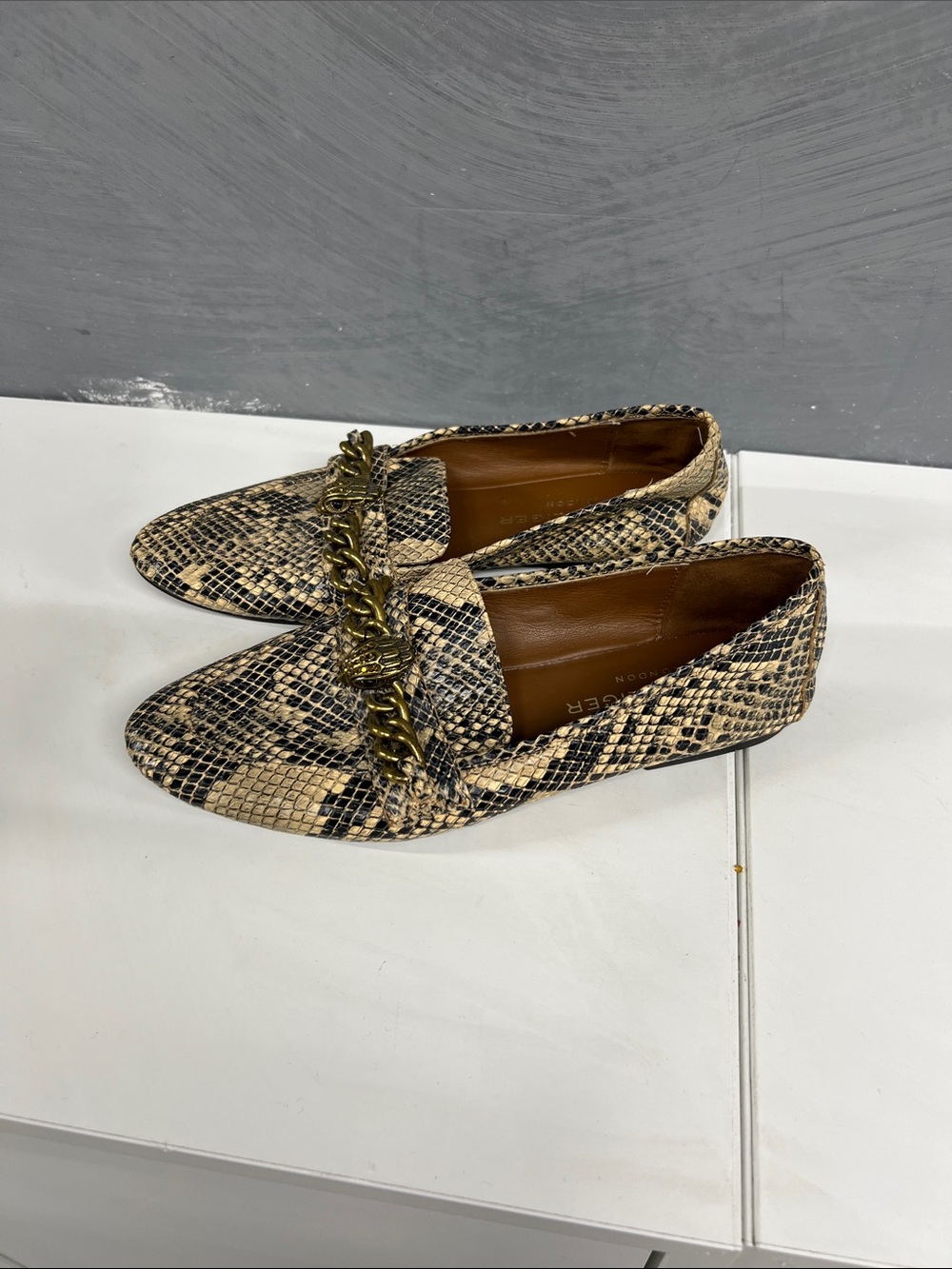 Kurt Geiger Snake-Print Loafers